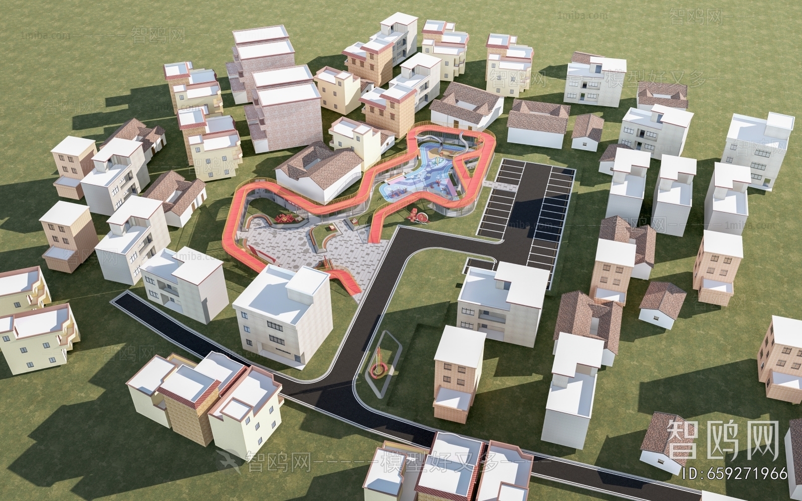 Modern Architectural Bird's-eye View Planning