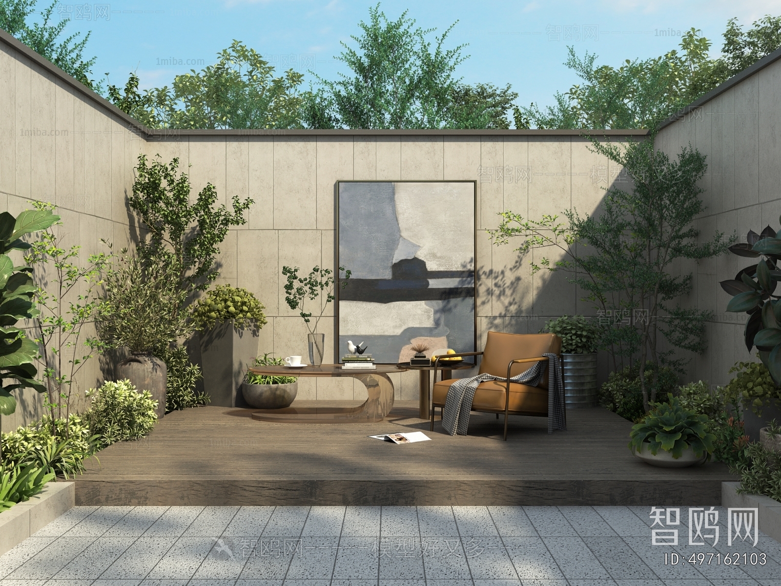 Modern Courtyard/landscape