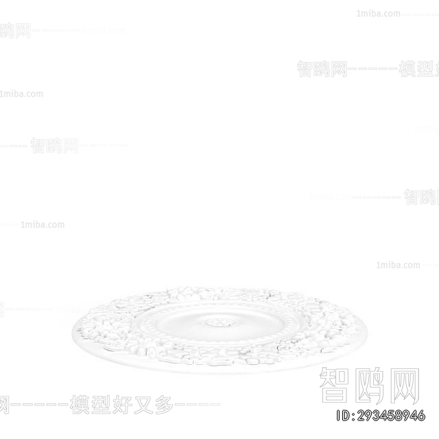 European Style Plaster Carved Top Plate