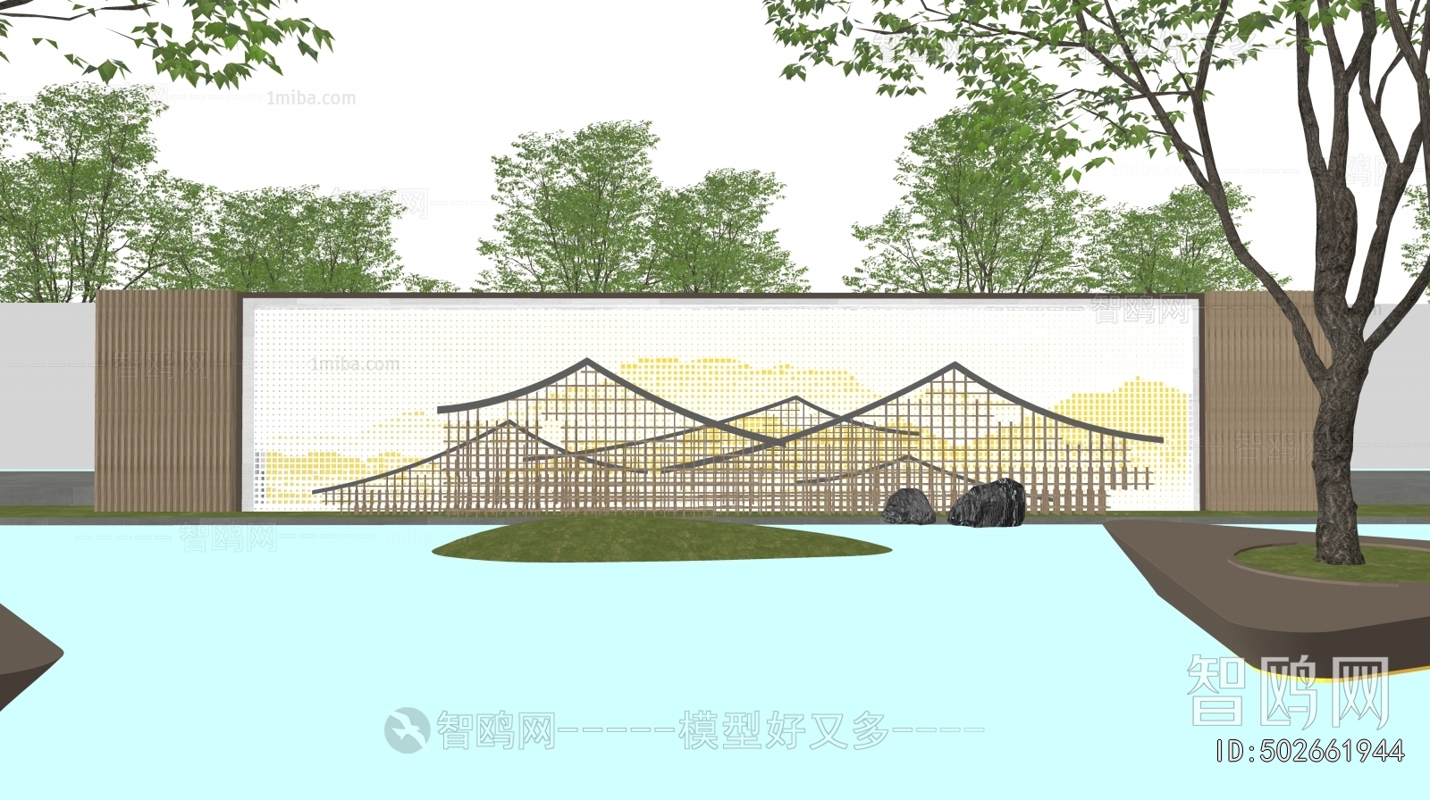 New Chinese Style Landscape Wall