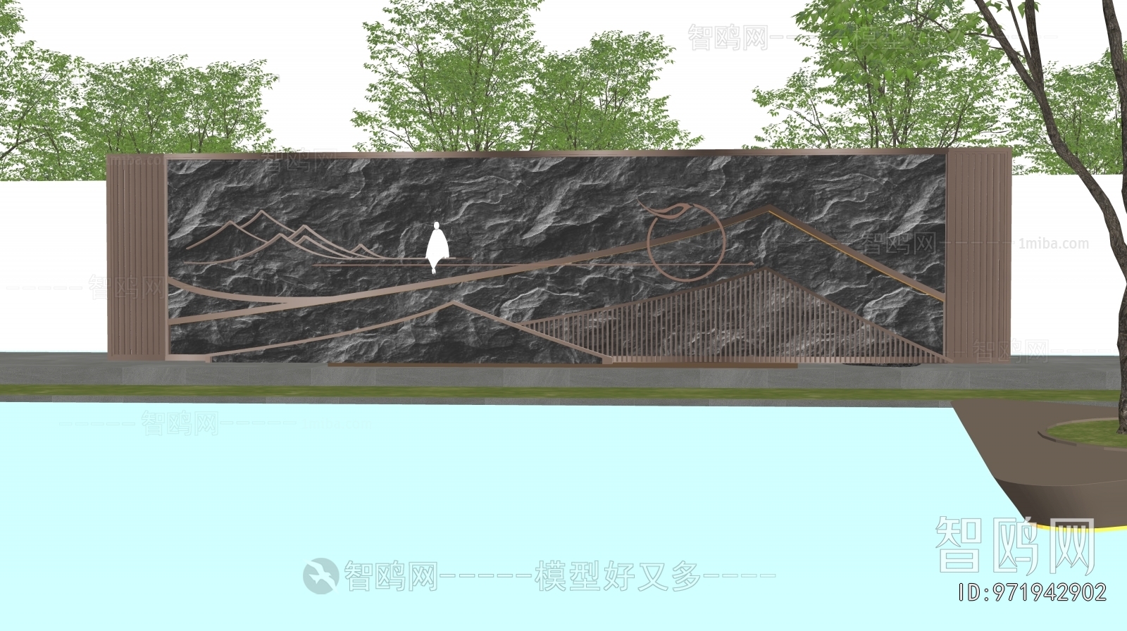 New Chinese Style Landscape Wall