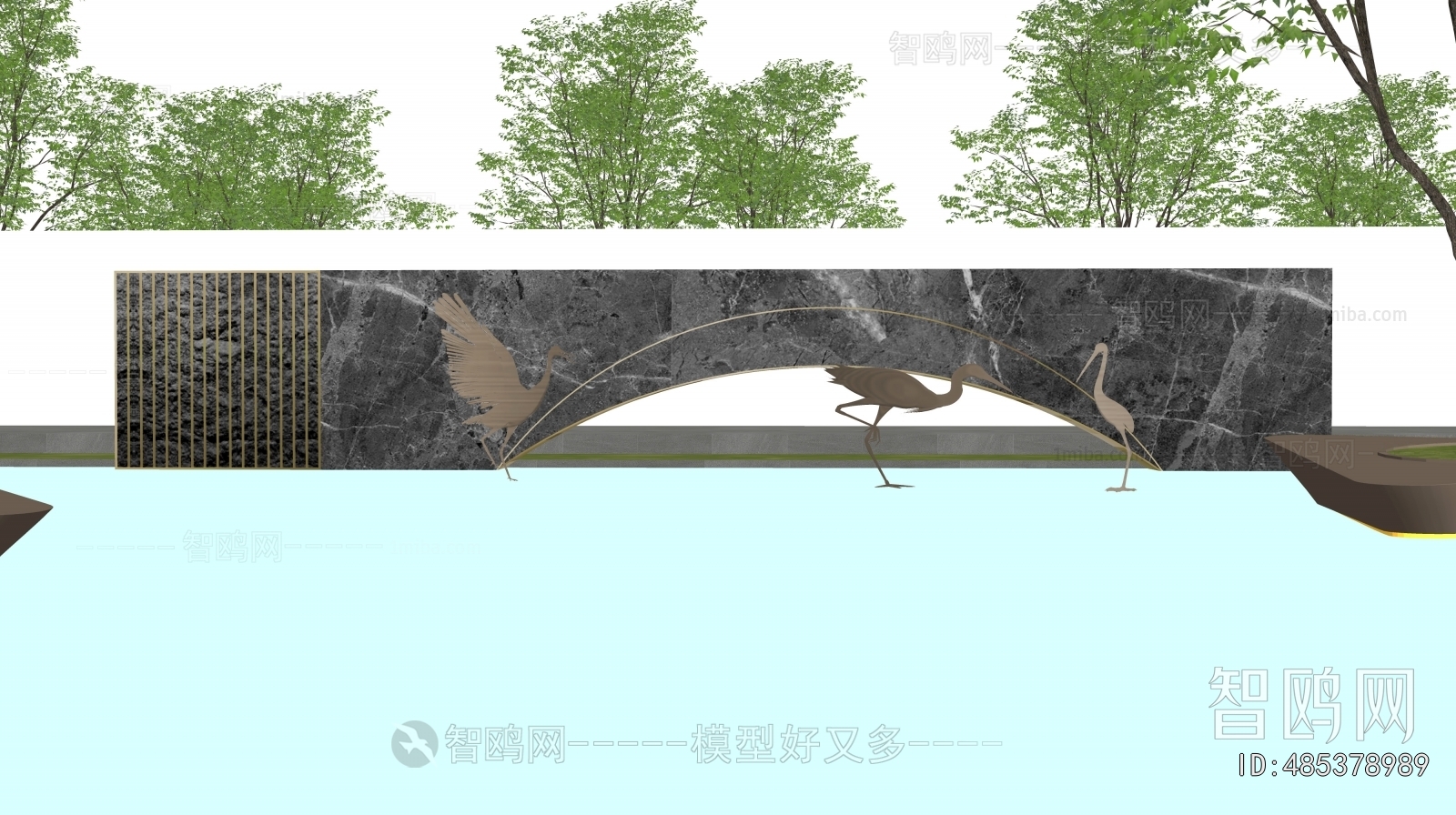 New Chinese Style Landscape Wall