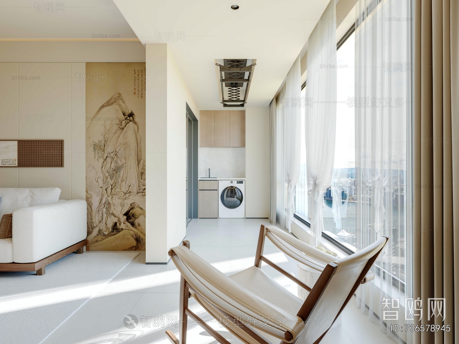 New Chinese Style A Living Room