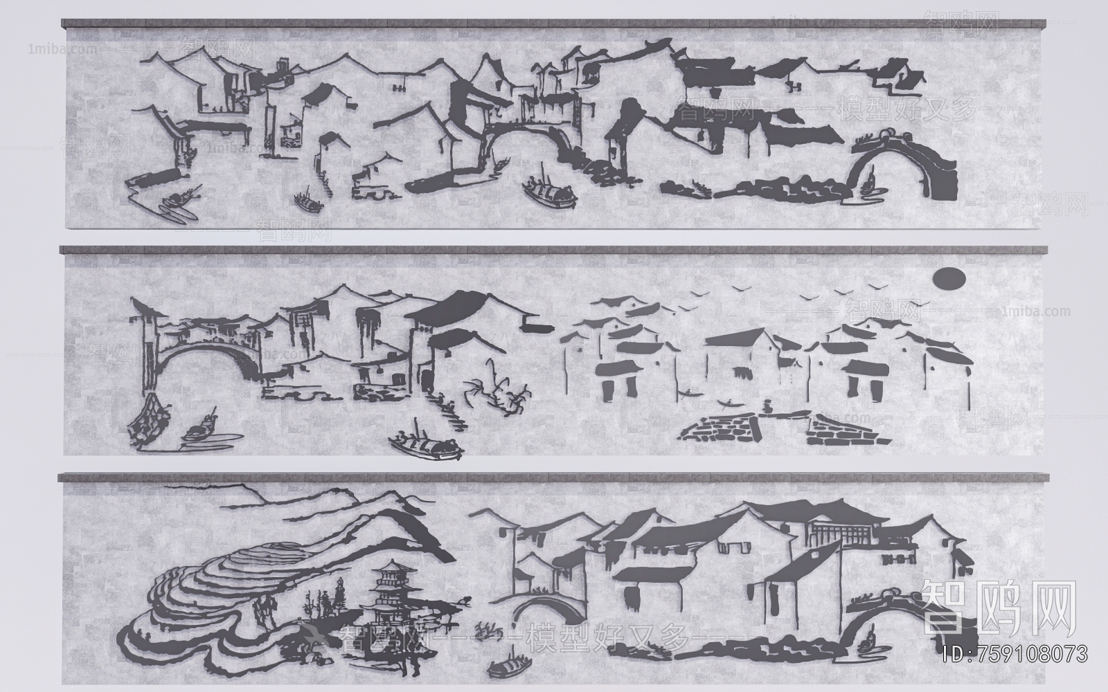 New Chinese Style Landscape Wall