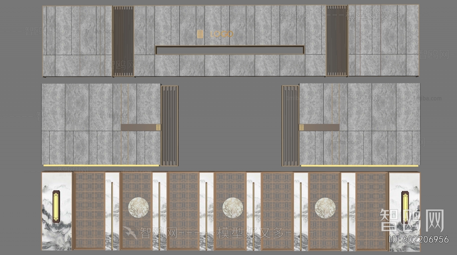 New Chinese Style Landscape Wall