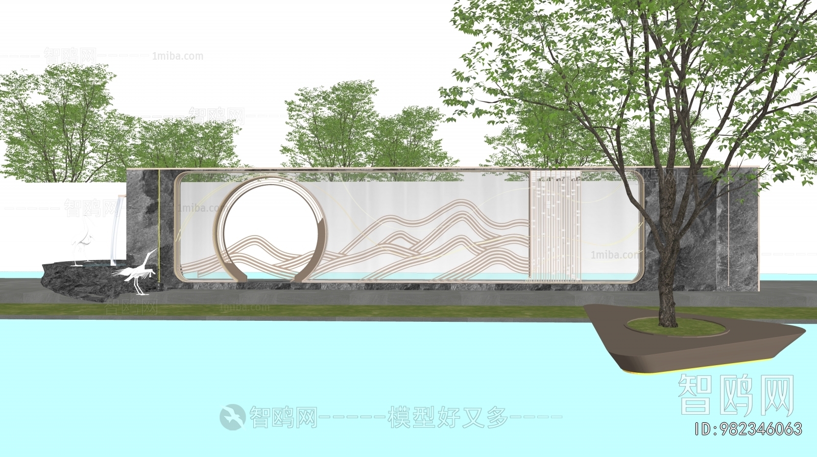 New Chinese Style Landscape Wall