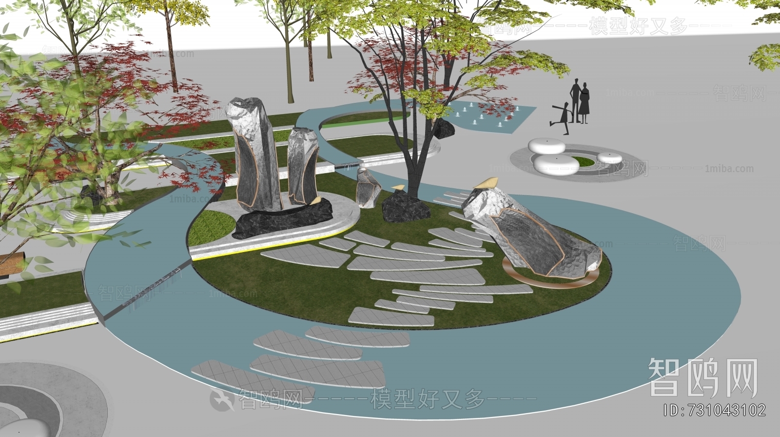 Modern Park Landscape