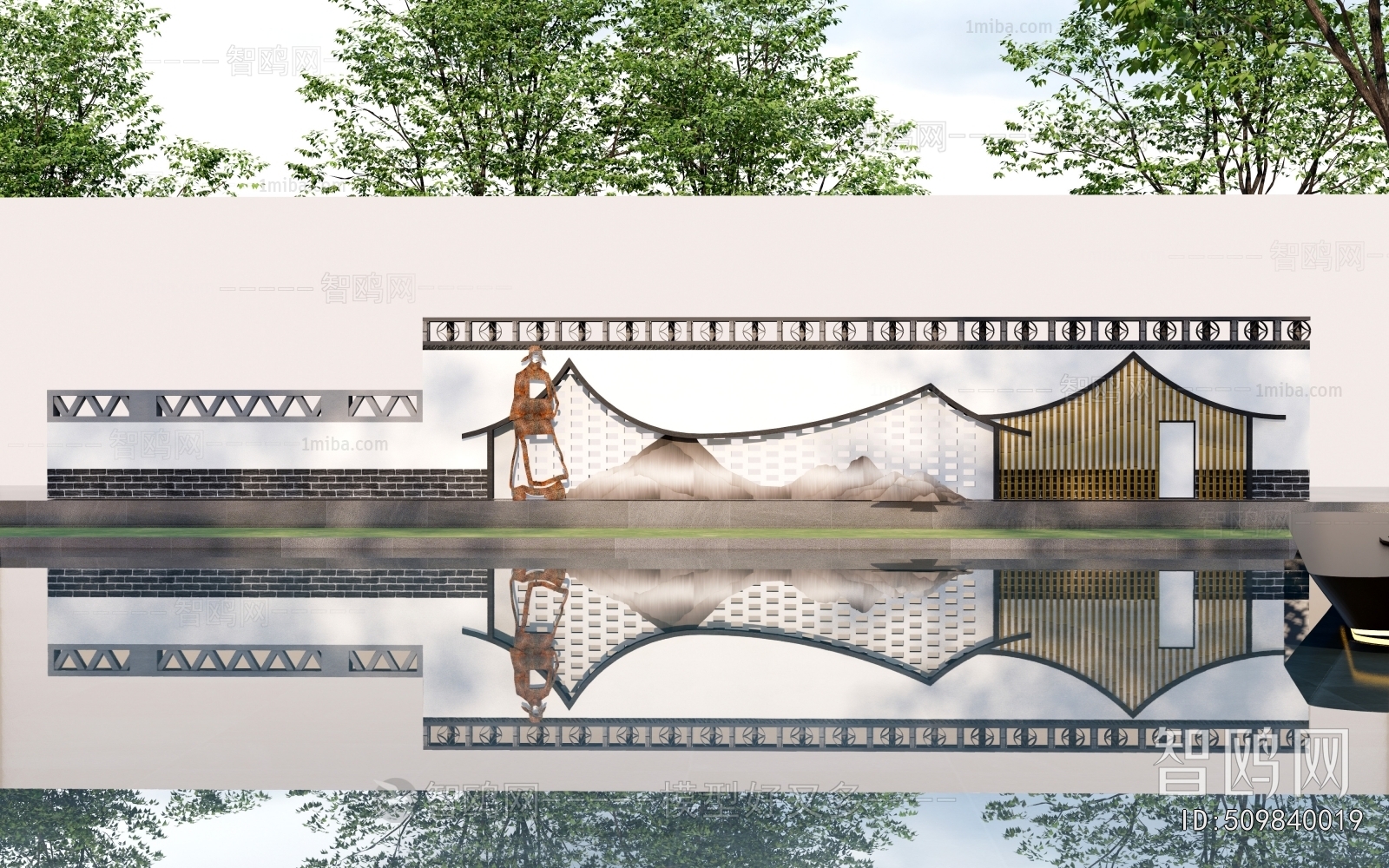 New Chinese Style Landscape Wall