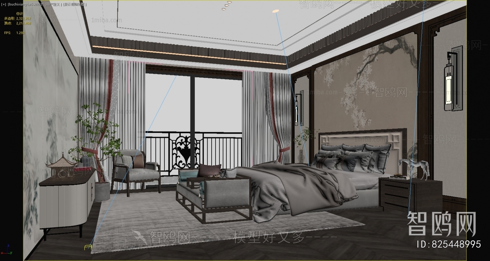 New Chinese Style Bedroom