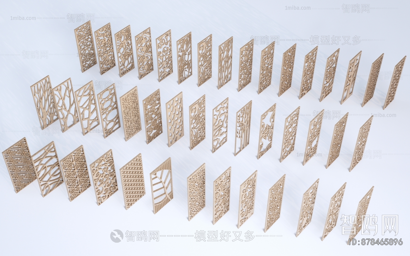 New Chinese Style Wooden Screen Partition