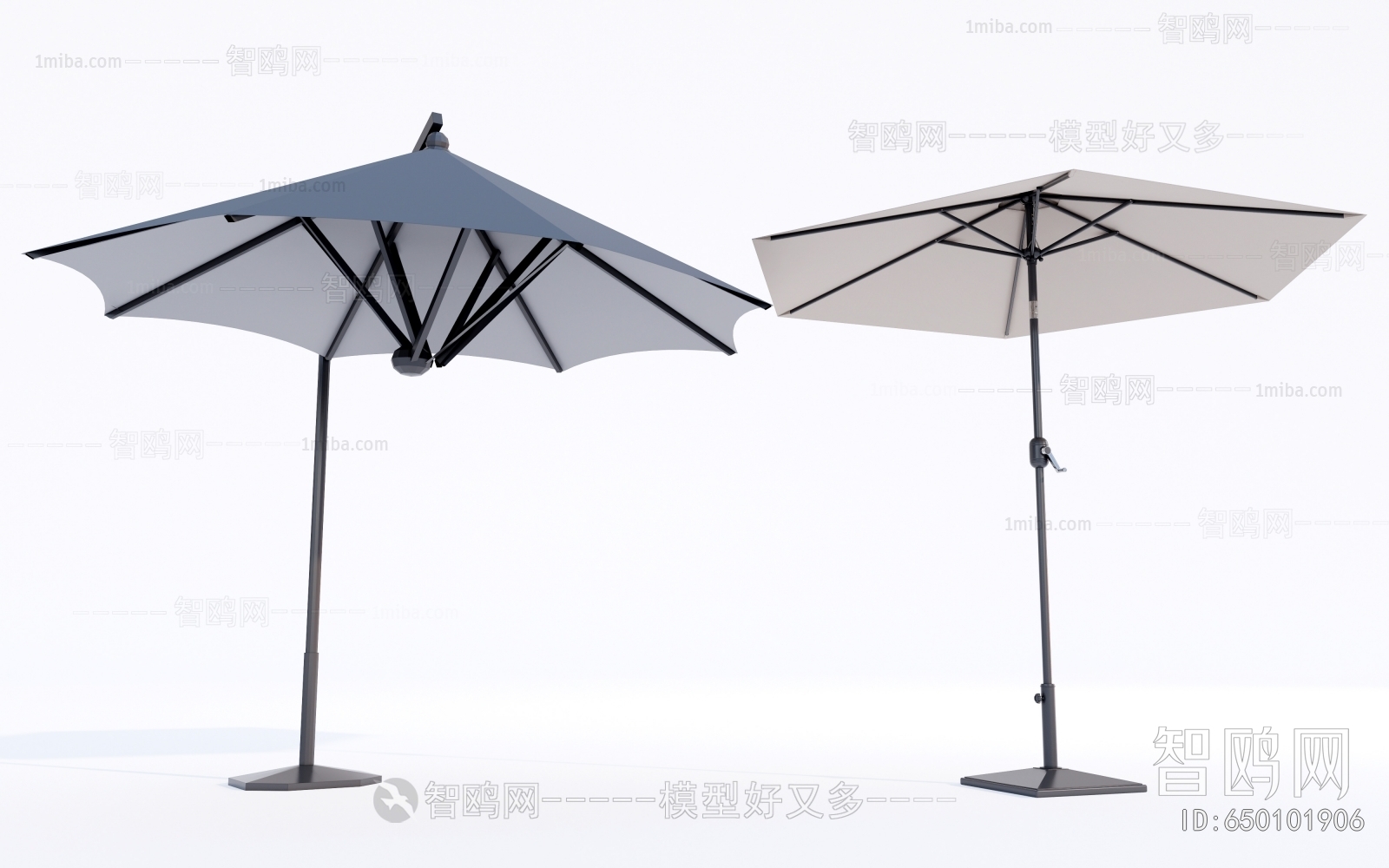 现代遮阳伞组合
