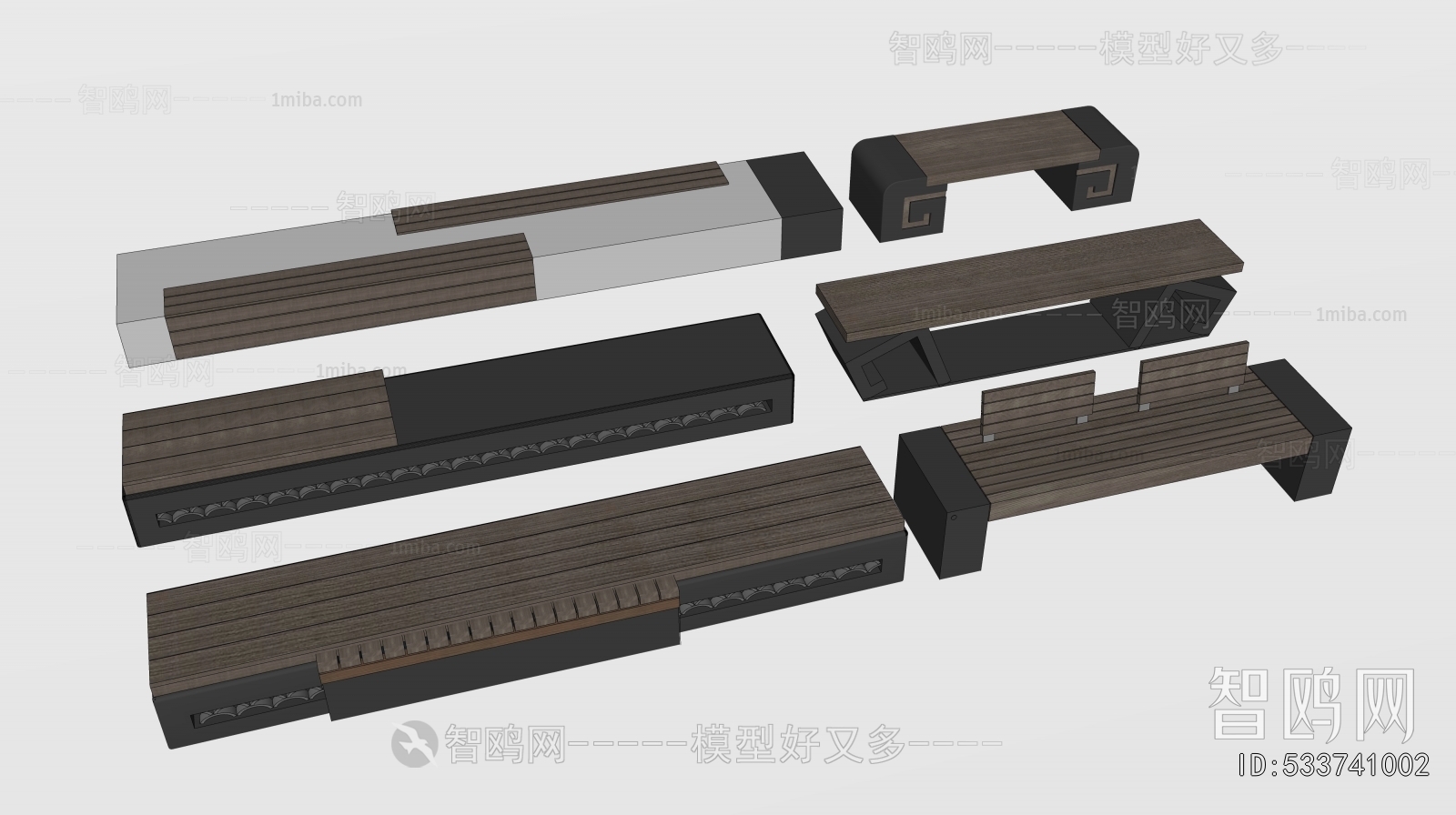 New Chinese Style Communal Chair