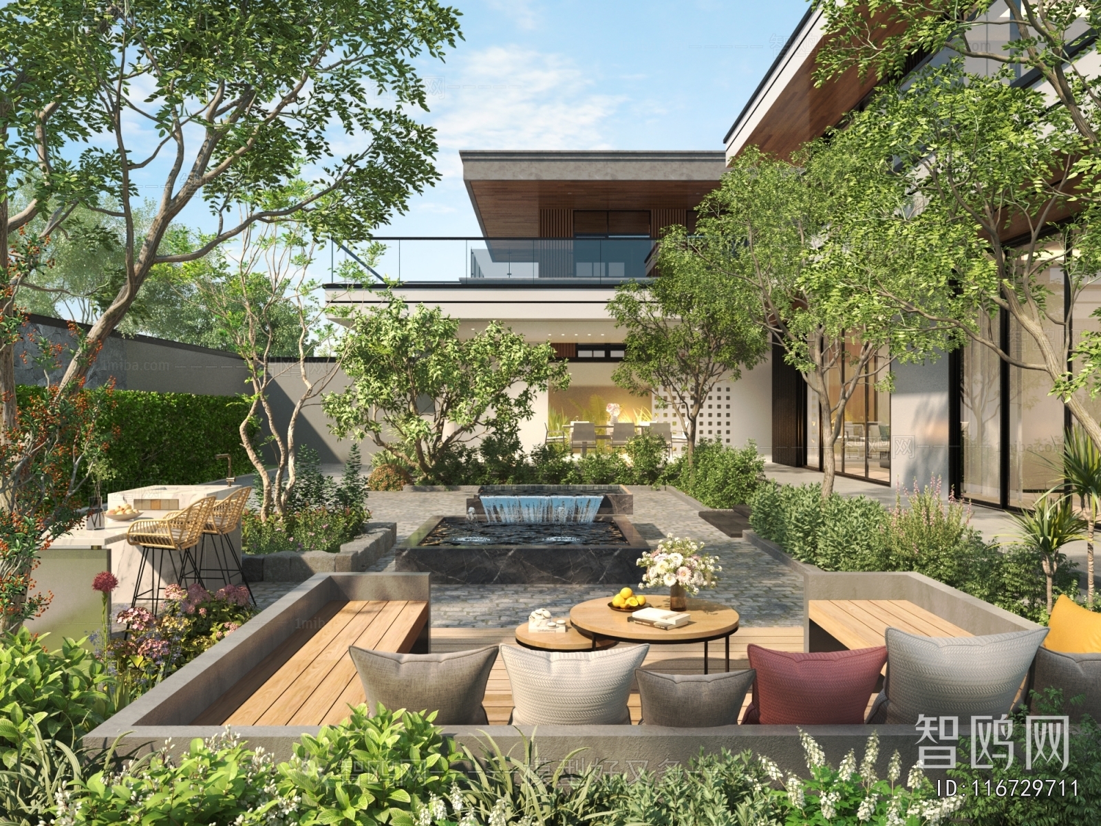 Modern Courtyard/landscape