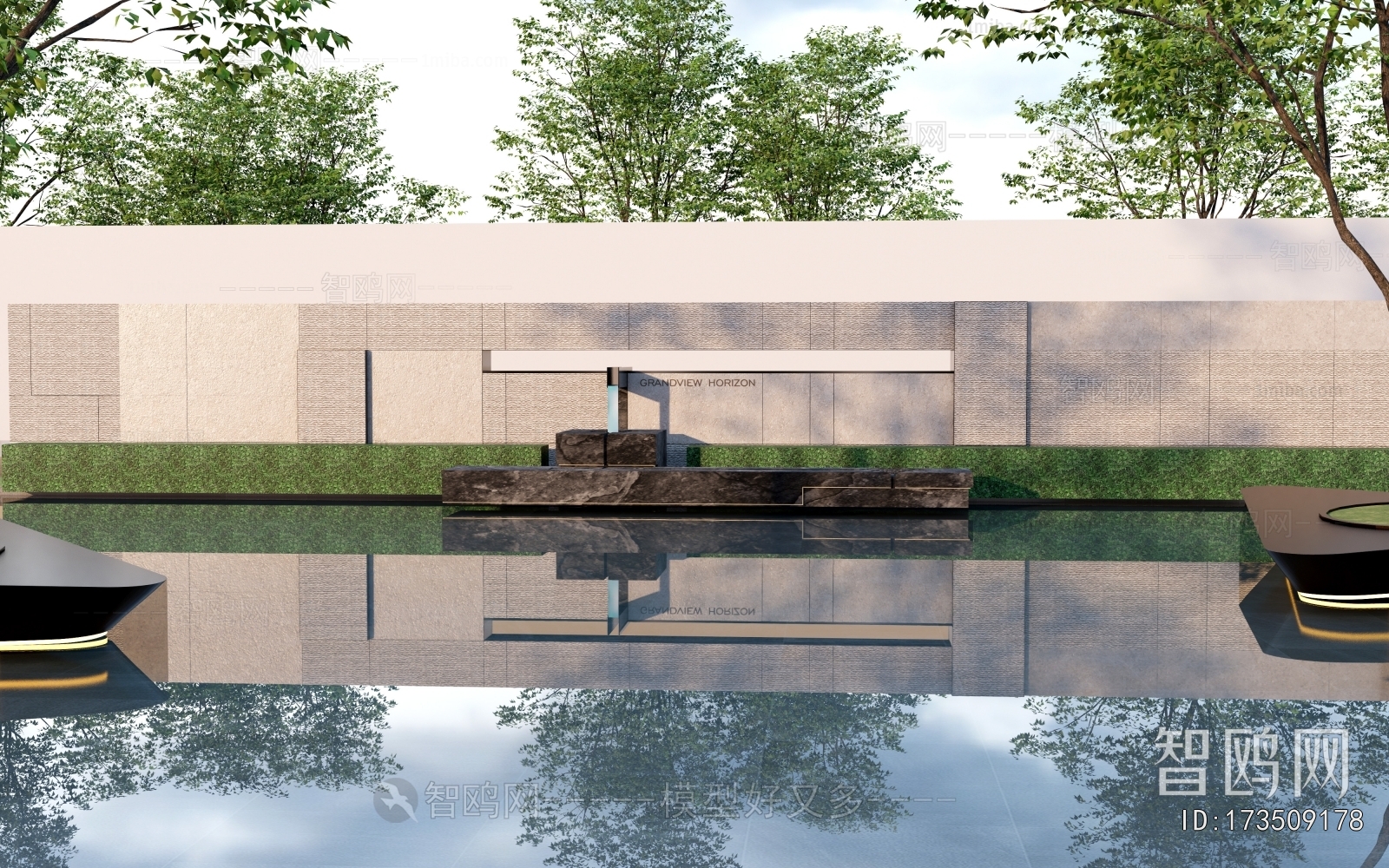 New Chinese Style Landscape Wall