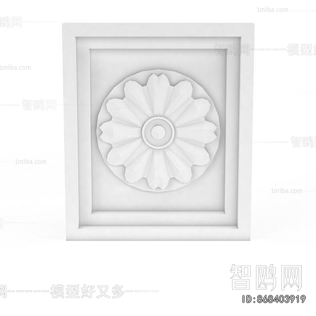 European Style Plaster Carved Top Plate