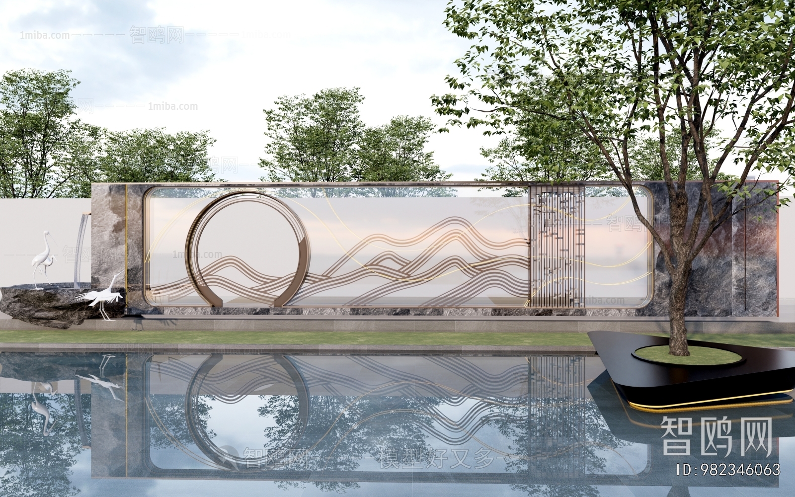 New Chinese Style Landscape Wall