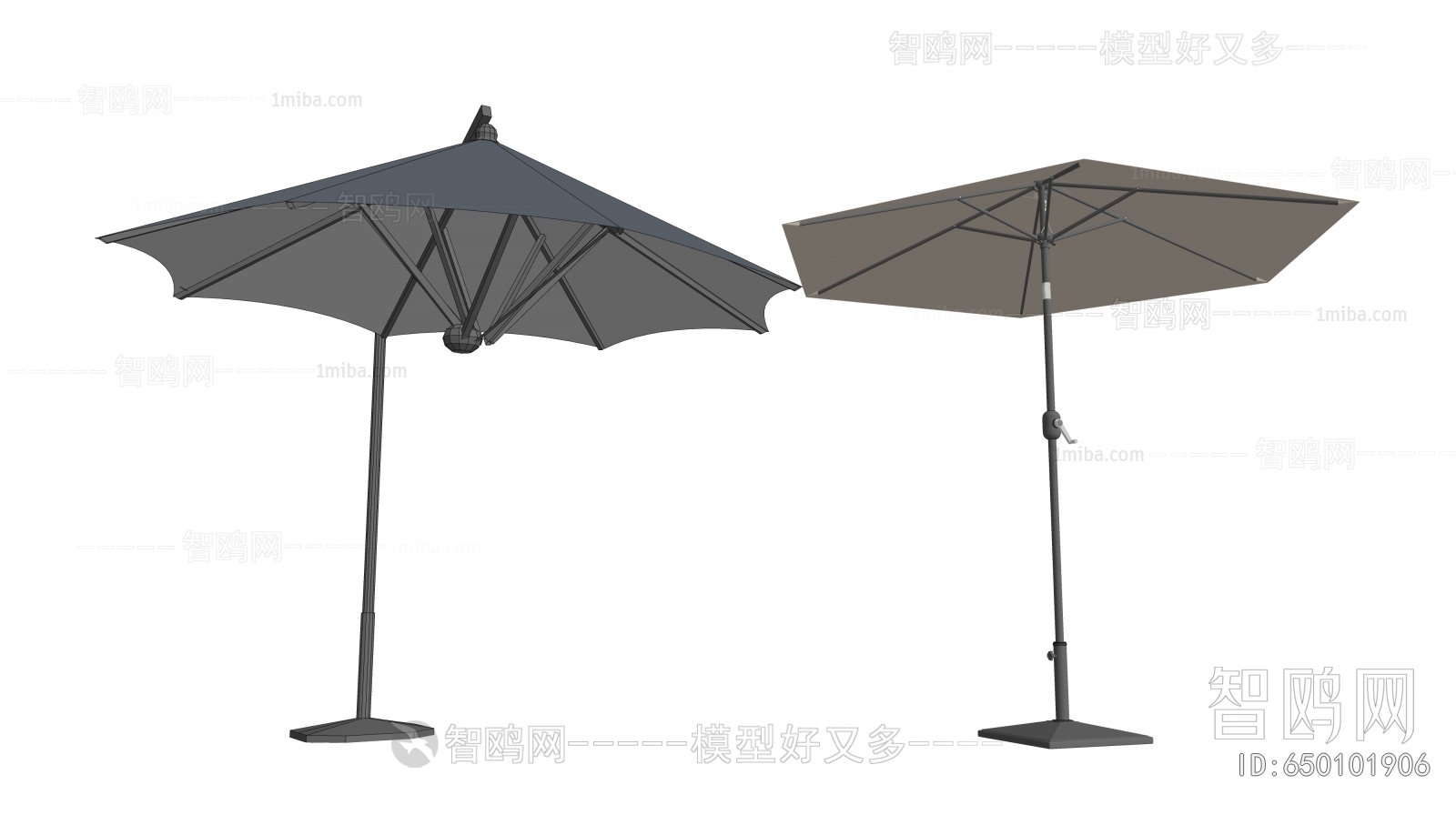 现代遮阳伞组合