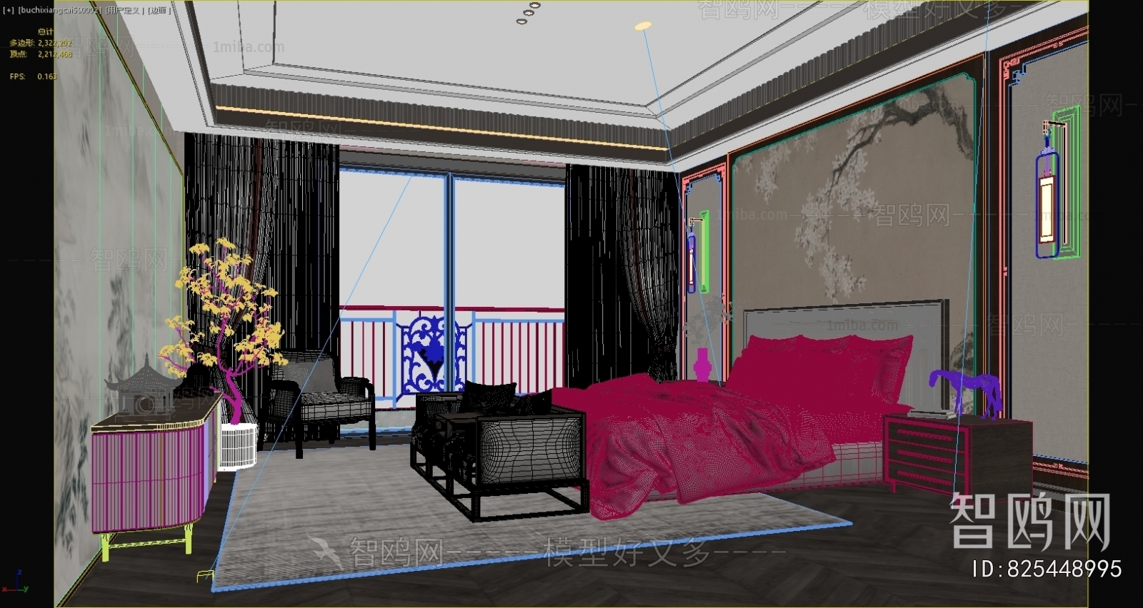 New Chinese Style Bedroom