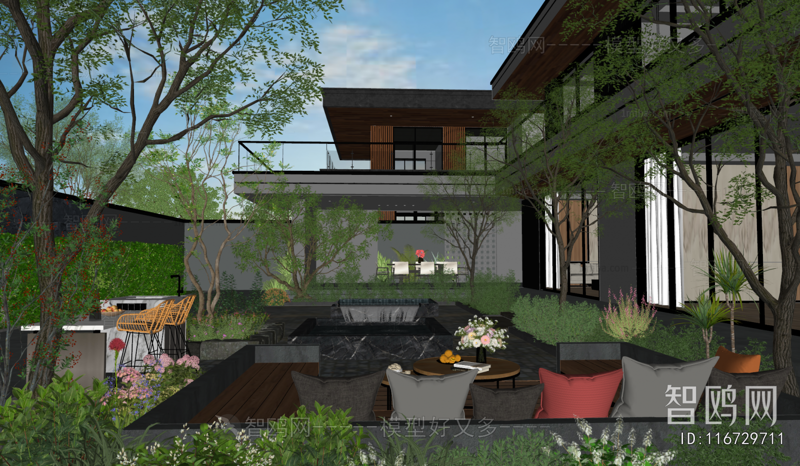 Modern Courtyard/landscape