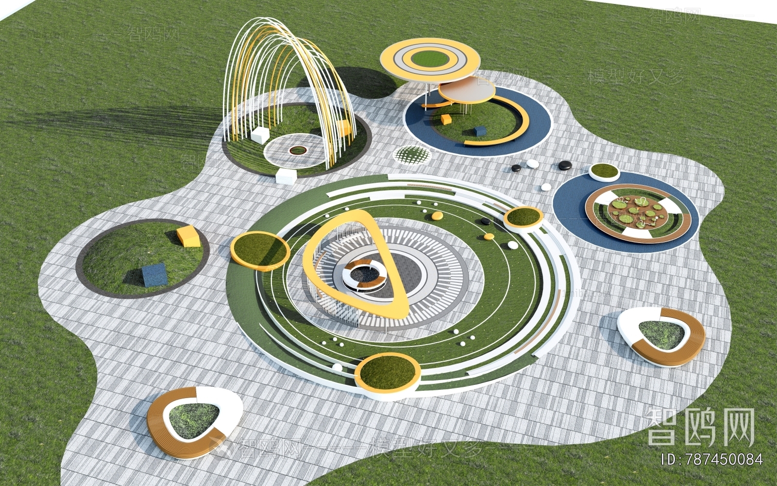 Modern Park Landscape