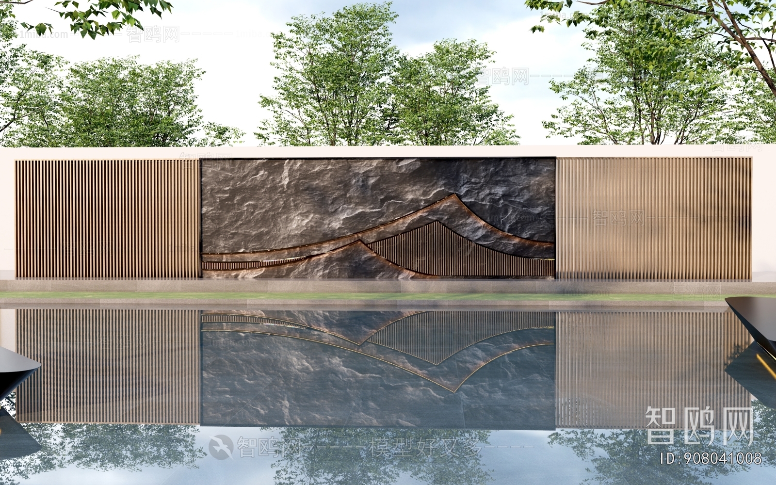 New Chinese Style Landscape Wall