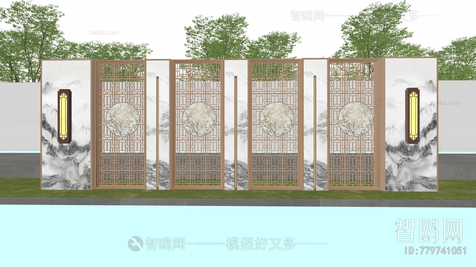 New Chinese Style Landscape Wall