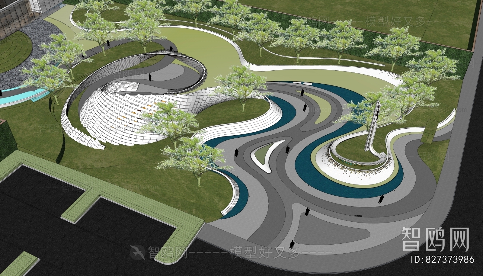 Modern Park Landscape