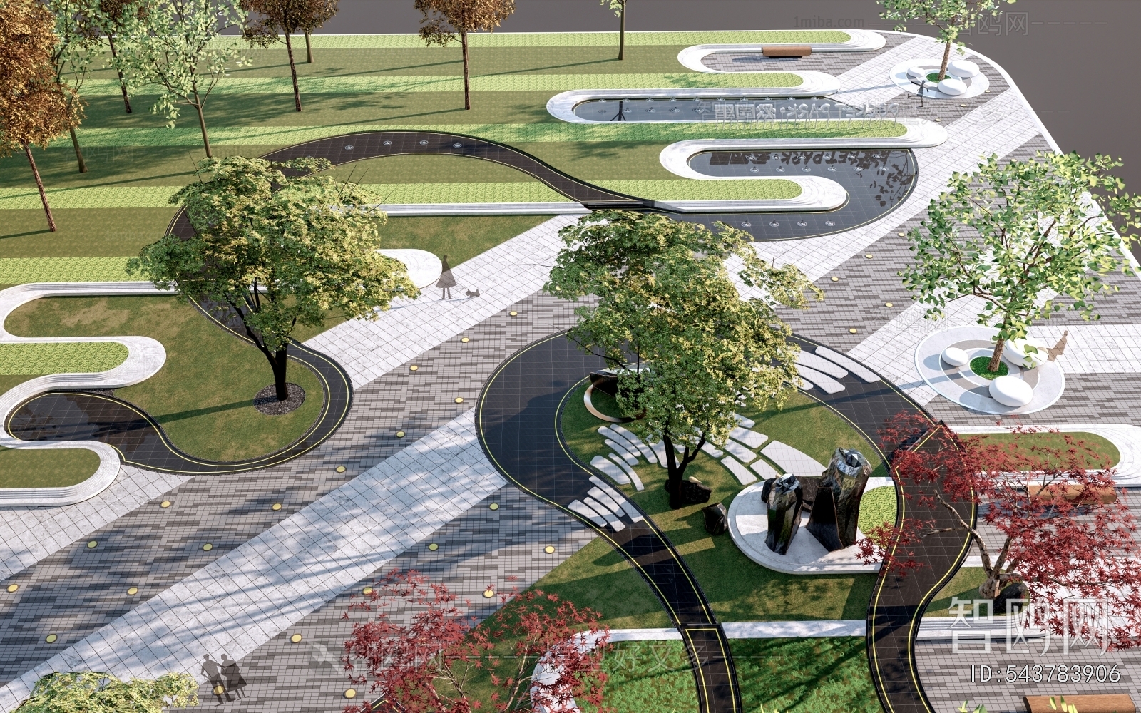 Modern Park Landscape