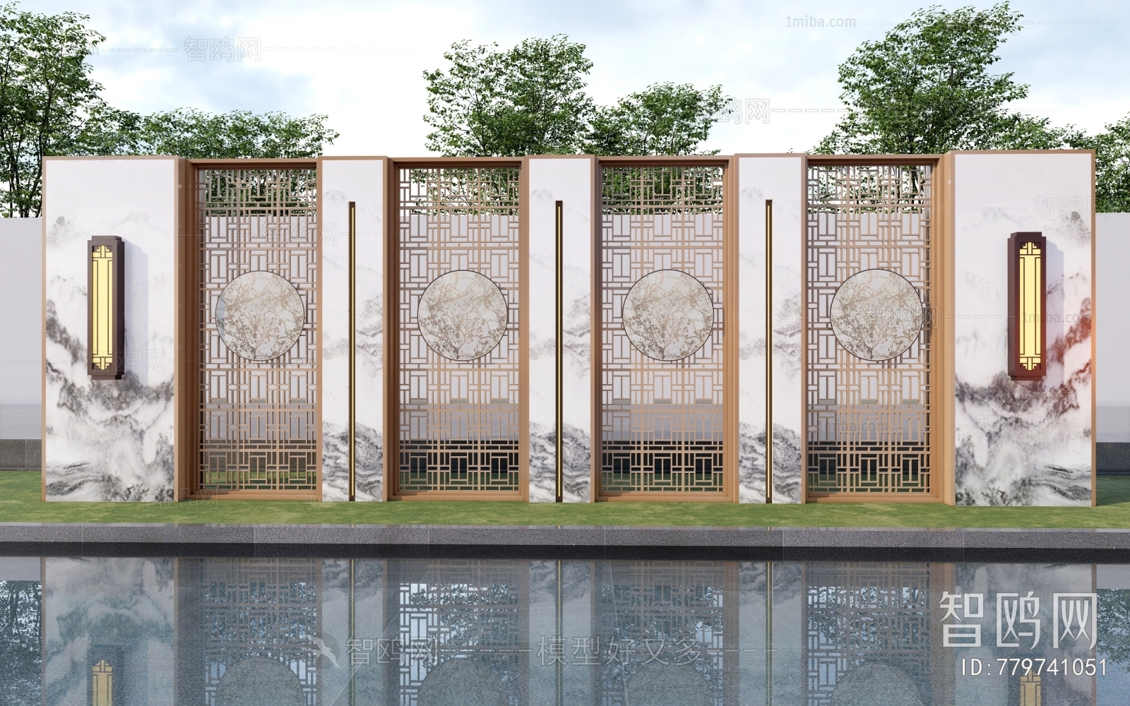 New Chinese Style Landscape Wall