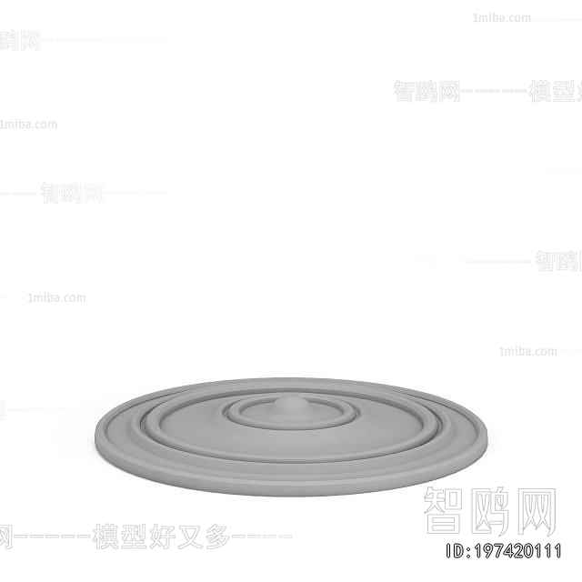 European Style Plaster Carved Top Plate