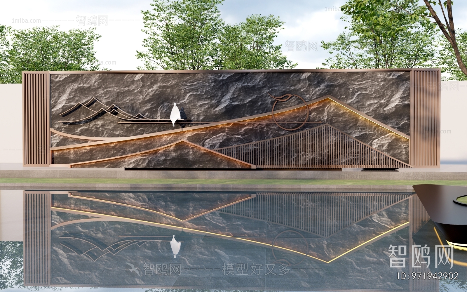 New Chinese Style Landscape Wall