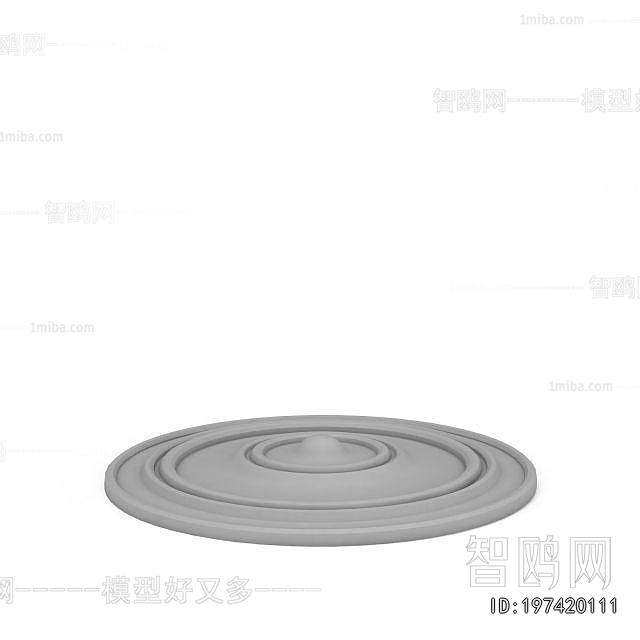 European Style Plaster Carved Top Plate