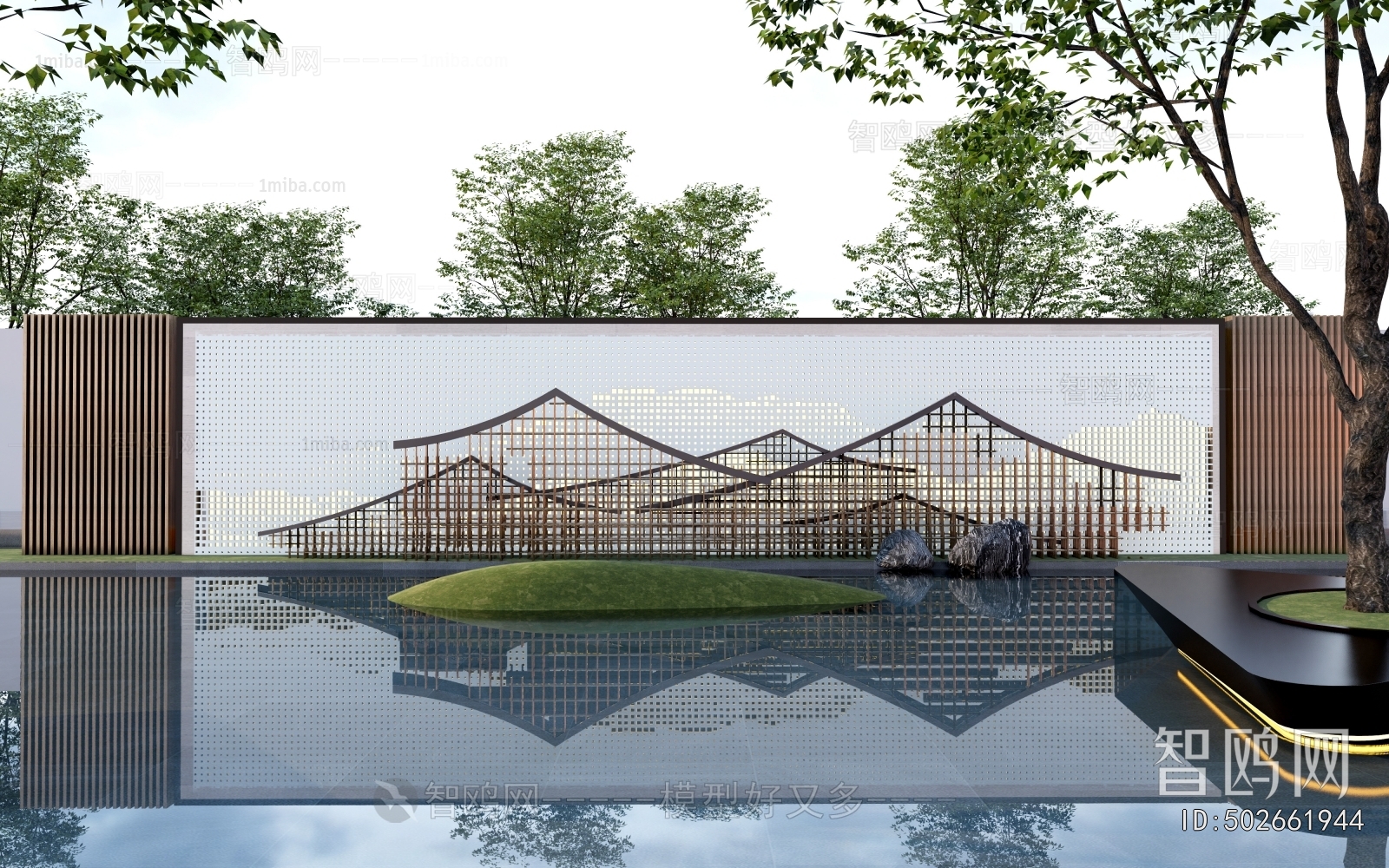 New Chinese Style Landscape Wall