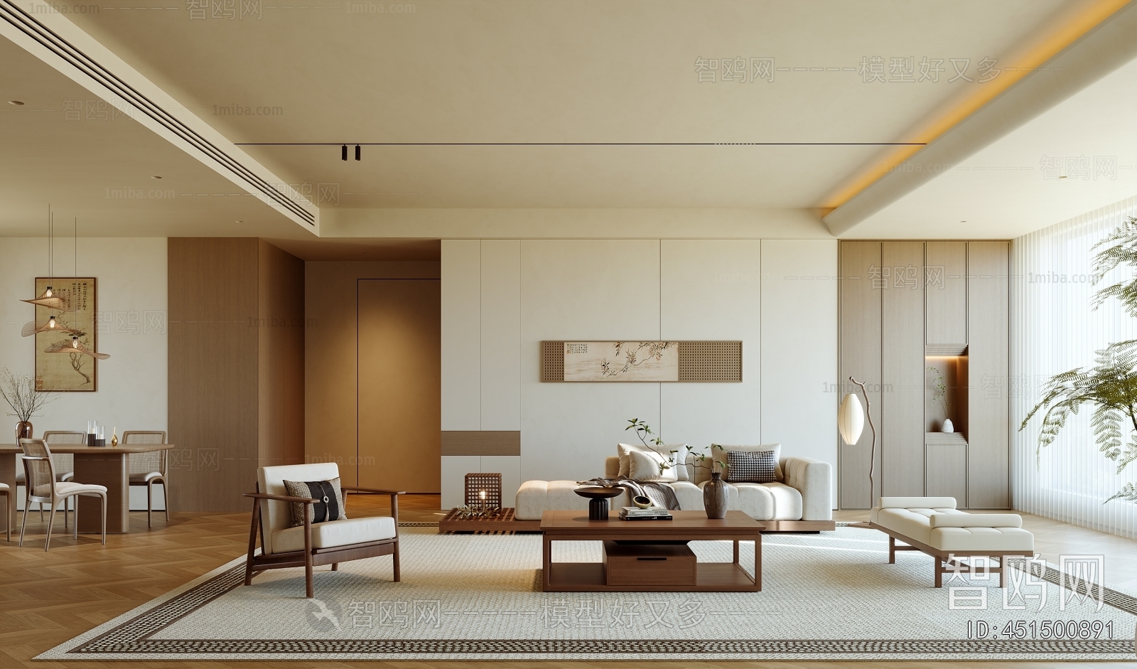 New Chinese Style A Living Room