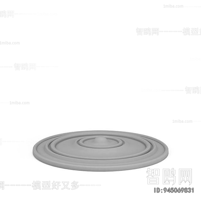 European Style Plaster Carved Top Plate