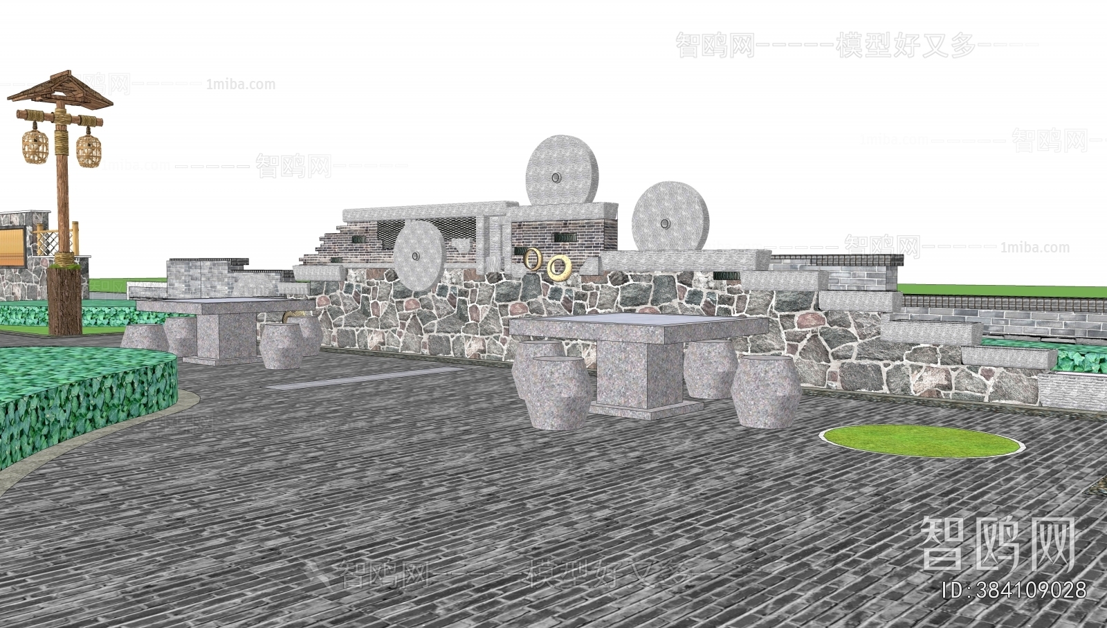 New Chinese Style Park Landscape