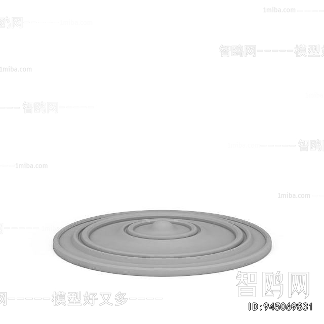 European Style Plaster Carved Top Plate