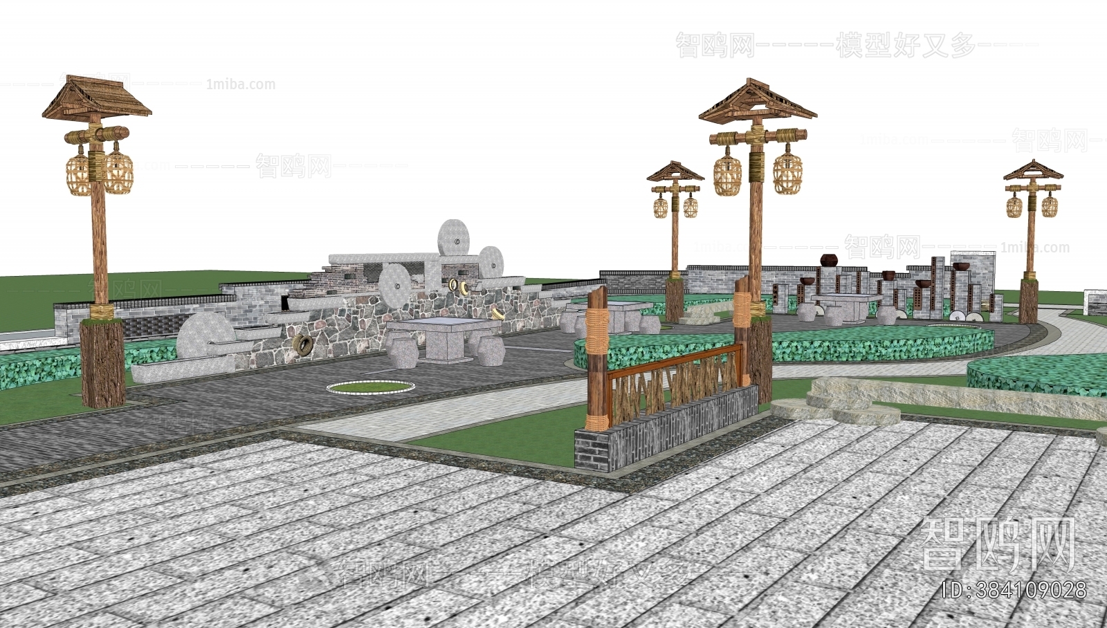 New Chinese Style Park Landscape