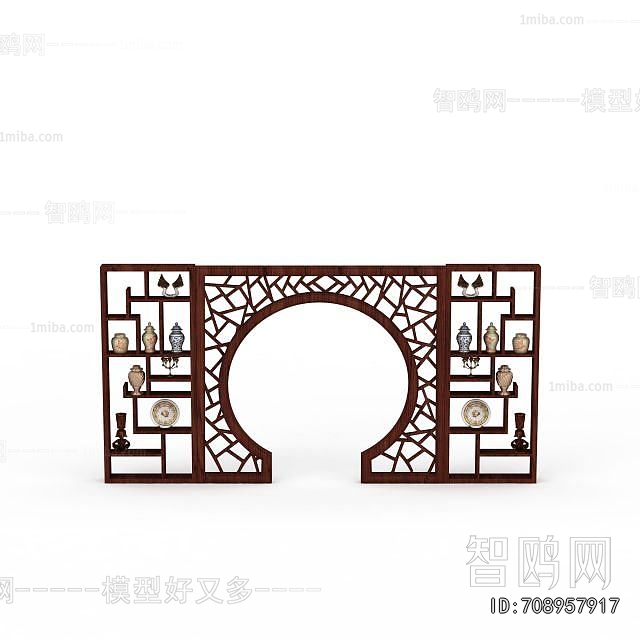 New Chinese Style Wooden Screen Partition