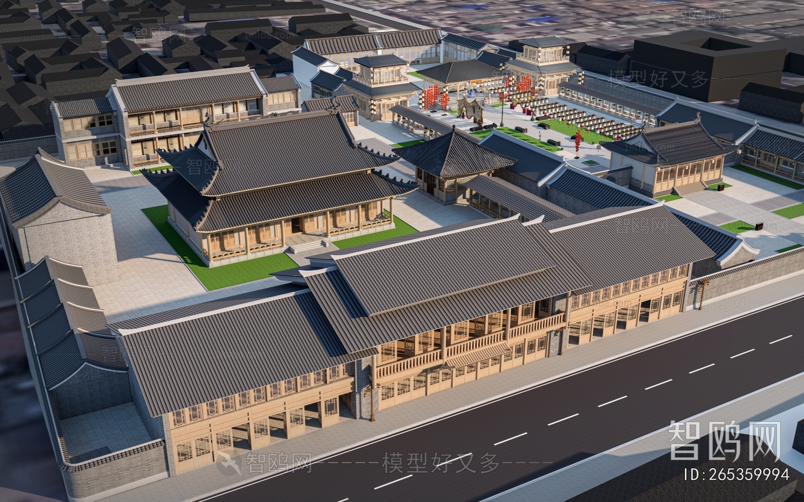 Chinese Style Architectural Bird's-eye View Planning