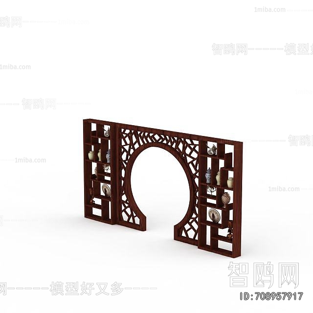 New Chinese Style Wooden Screen Partition