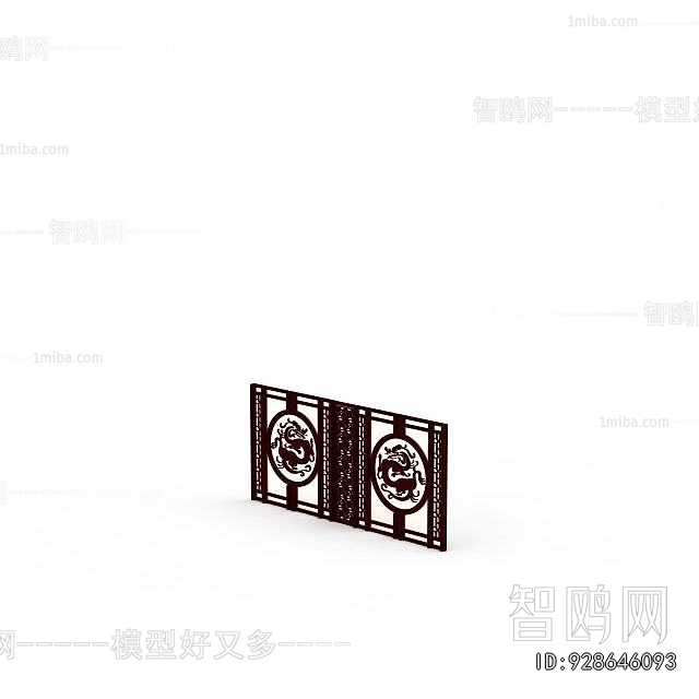 New Chinese Style Wooden Screen Partition