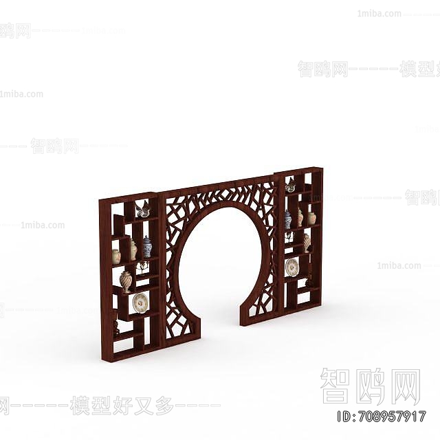 New Chinese Style Wooden Screen Partition