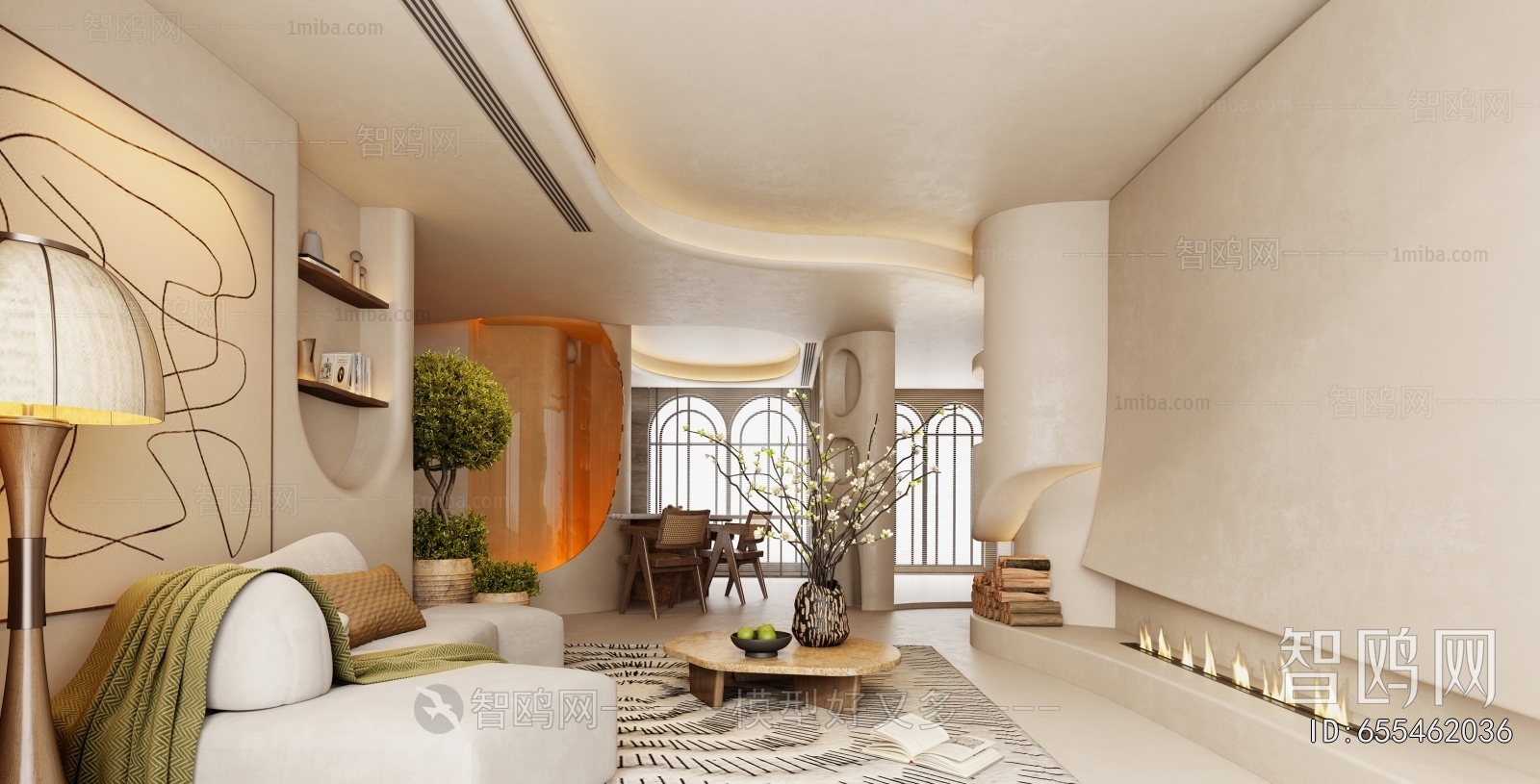 Wabi-sabi Style A Living Room