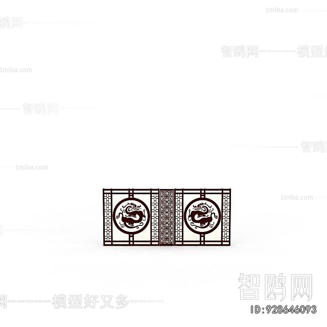 New Chinese Style Wooden Screen Partition