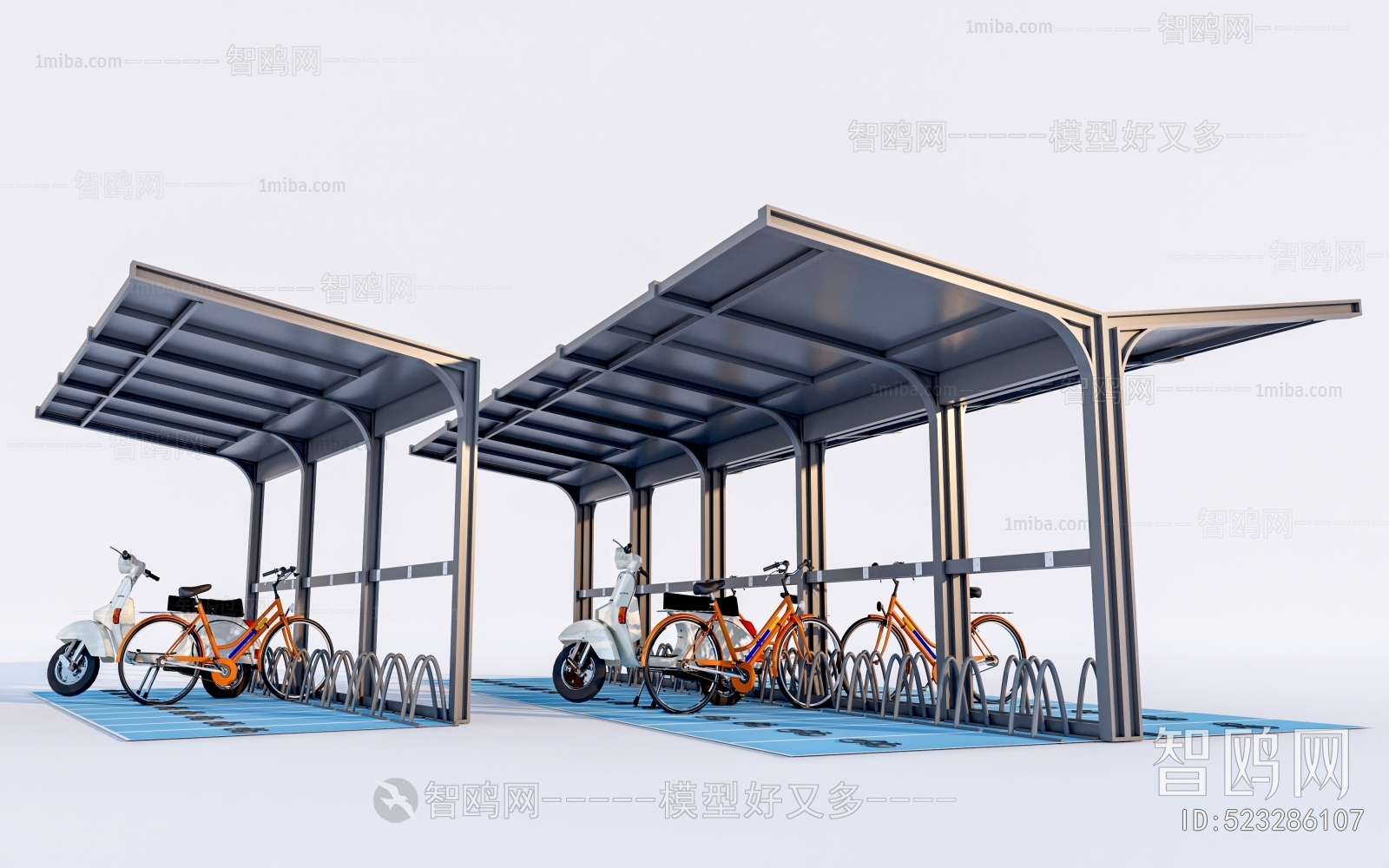 Modern Outdoor Parking Lot