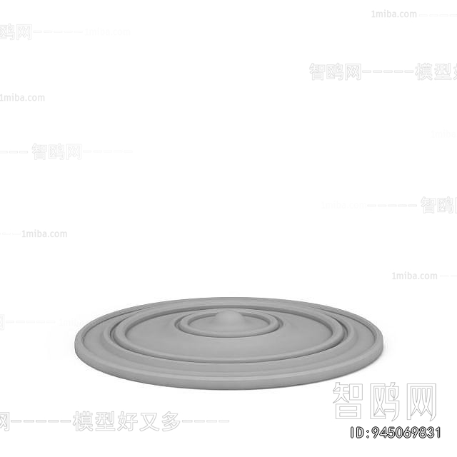 European Style Plaster Carved Top Plate