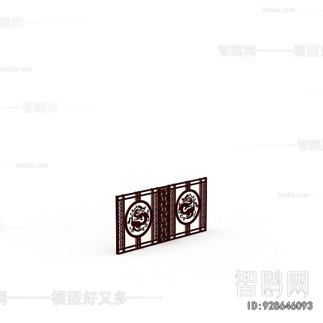 New Chinese Style Wooden Screen Partition