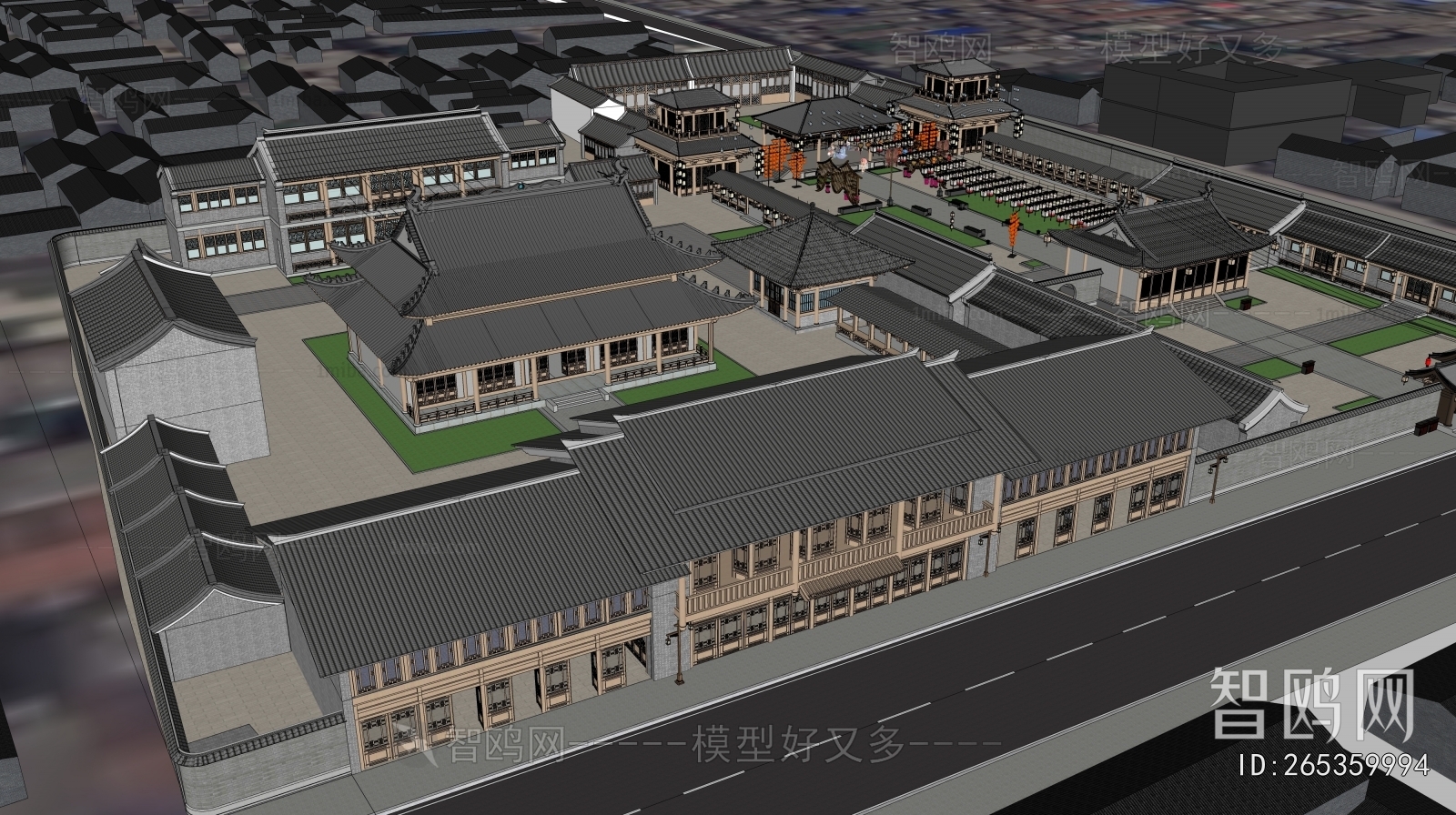 Chinese Style Architectural Bird's-eye View Planning