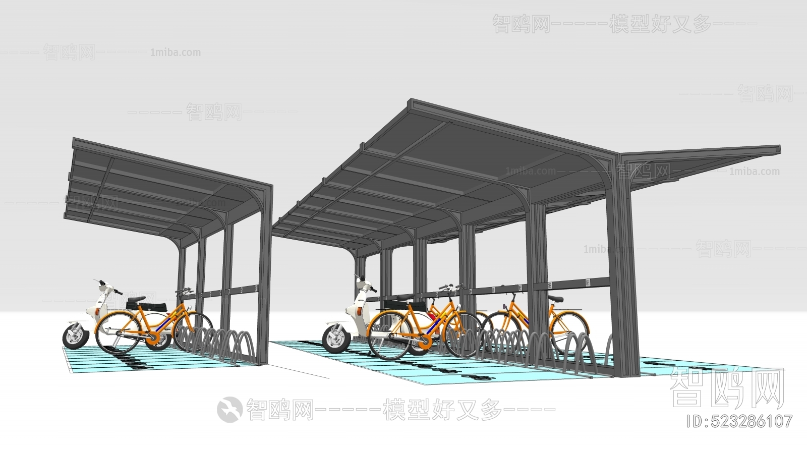 Modern Outdoor Parking Lot